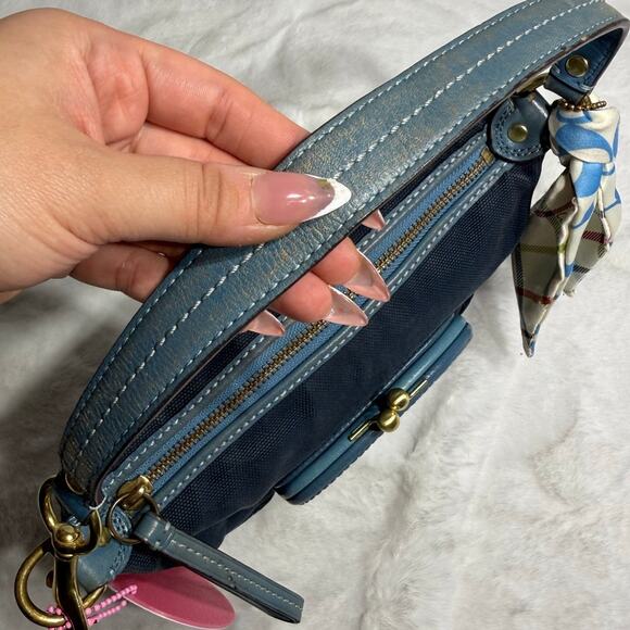 y2k COACH Vintage Kisslock Stripe Top Handle Mini Purse - Picture 12 of 12